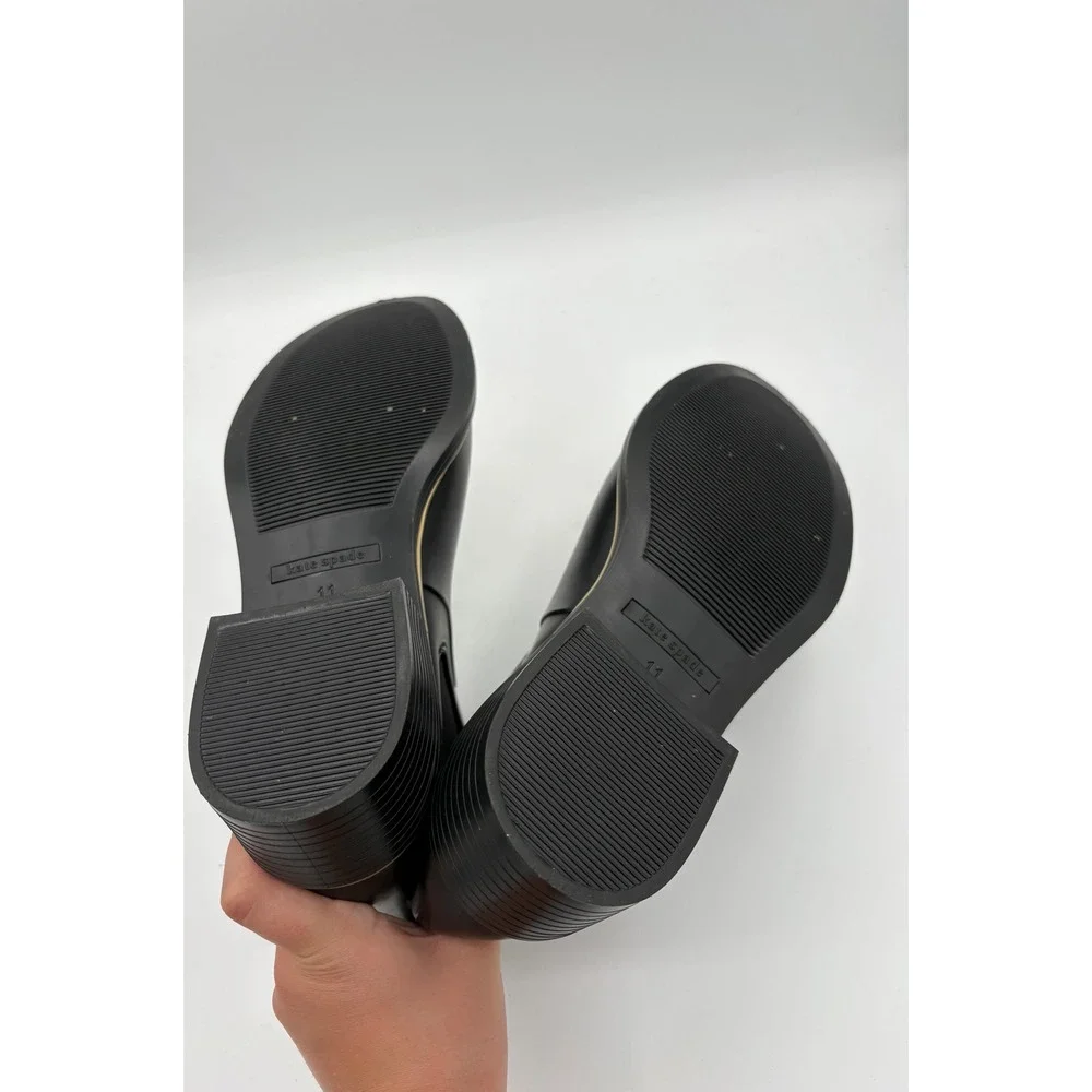 Kate Spade New York Chelsea Rain Boots Black Rubber Ankle Booties Womens 11